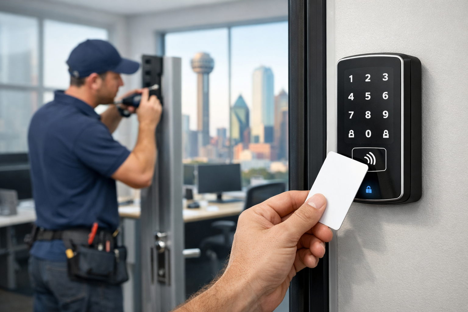 How to Install a Keyless Entry System for Offices in Dallas?