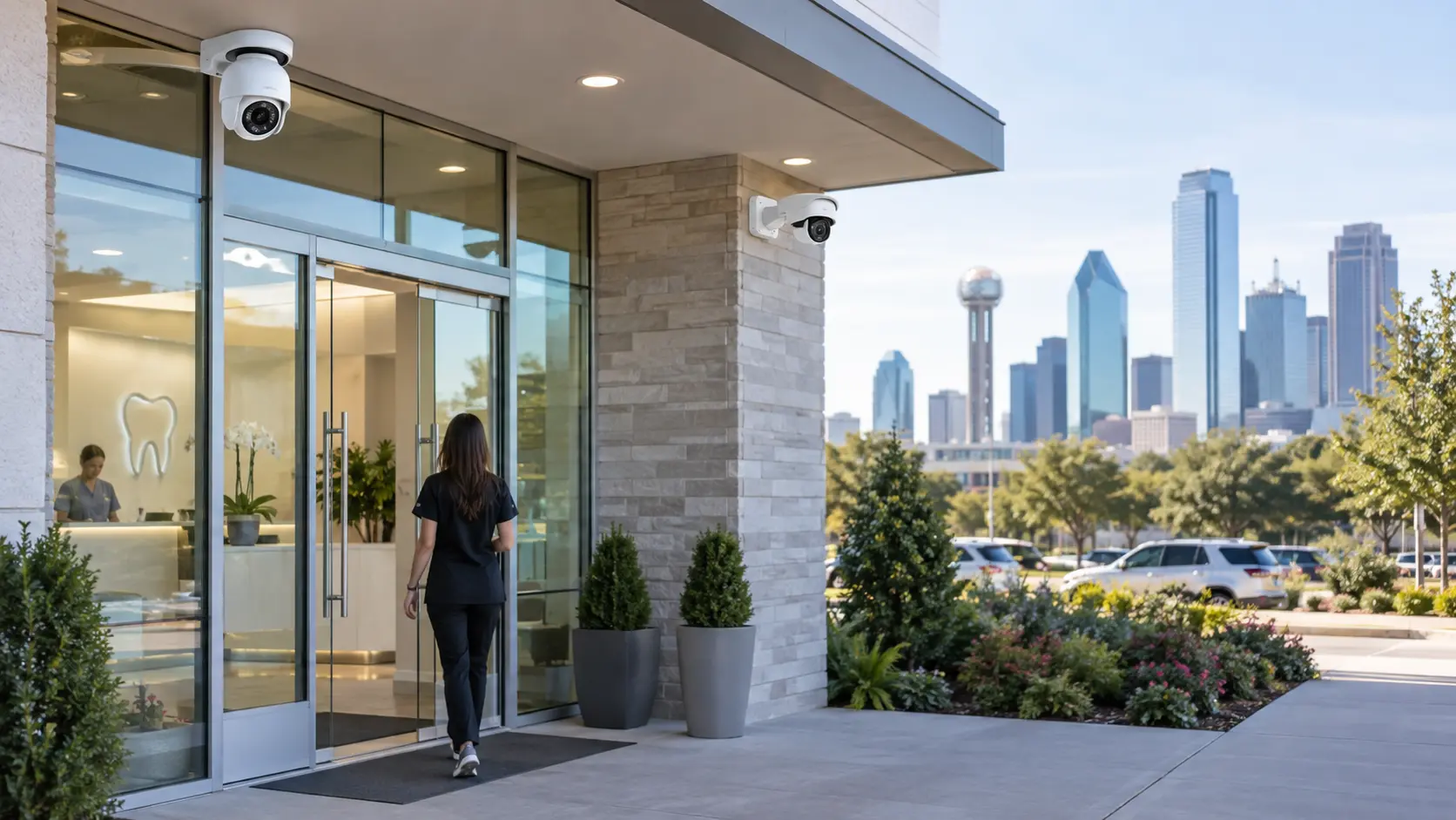 Modern dental clinic requiring an integrated security system