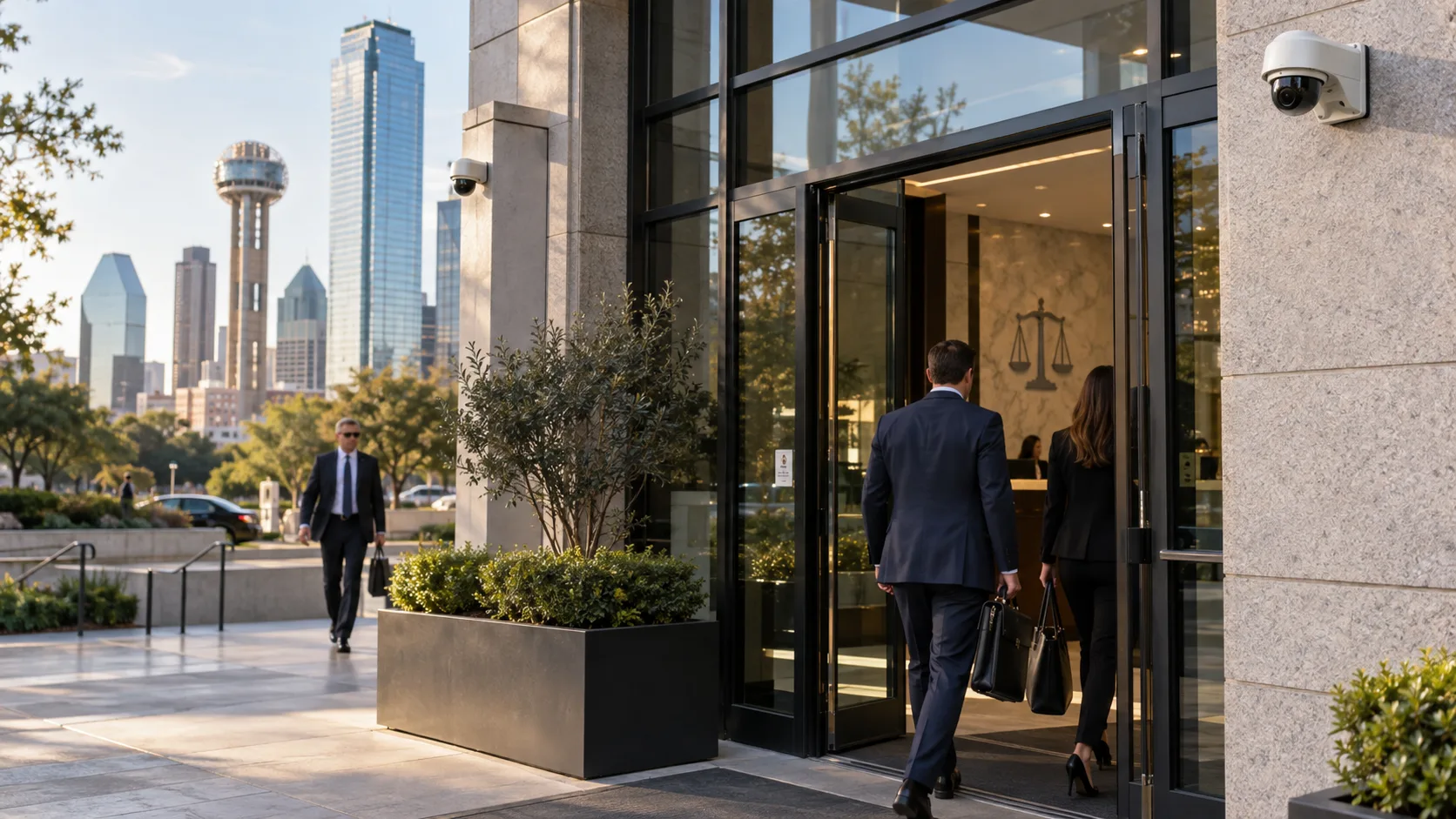 Confidential legal documents in a Dallas law office